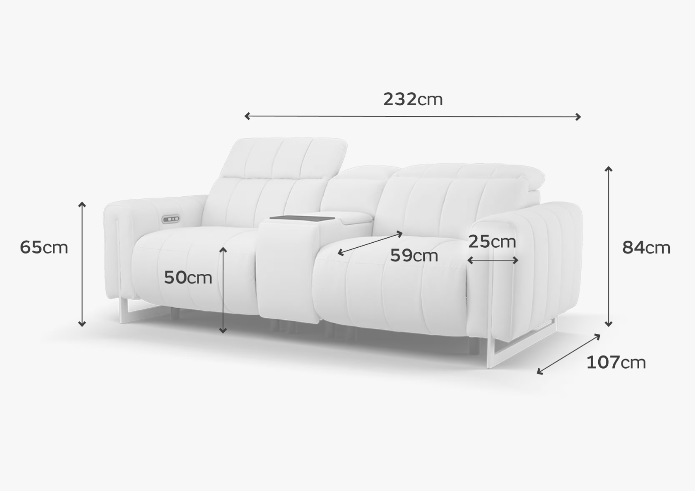 Ex-Display Sofology "The Paramount" Power Recliner Sofa |RRP £2199
