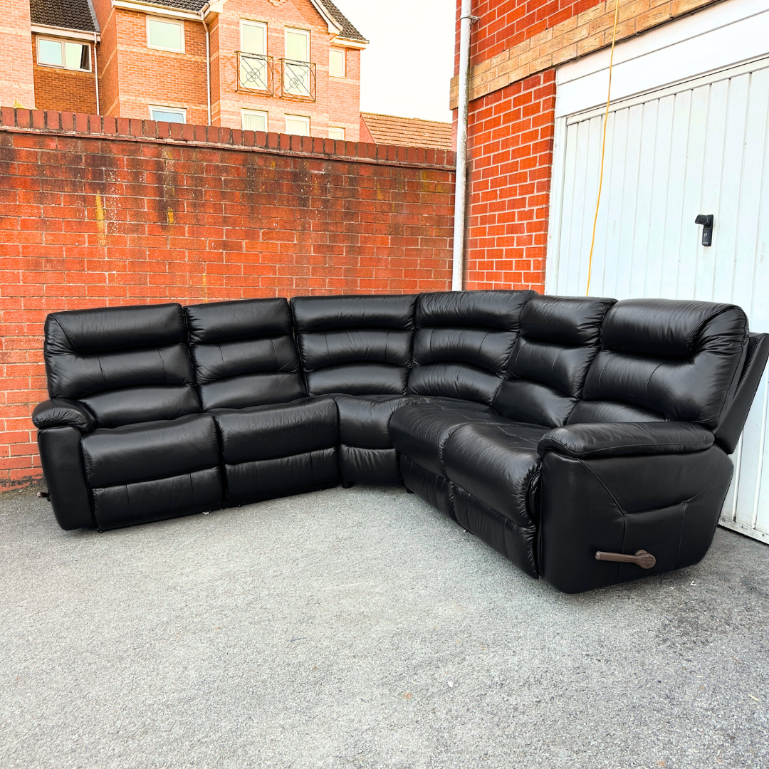 Ex-Display La-Z-Boy in Genuine Black Leather RRP £3800