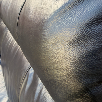 Dfs Electric Recliner & Headrests Corner Sofa - Genuine Dark Brown Leather
