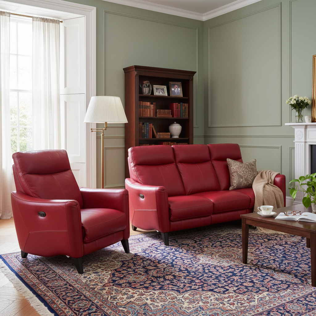 Furniture Village "World of Leather The Petit Collection " Sofa Suite  | RRP £2800
