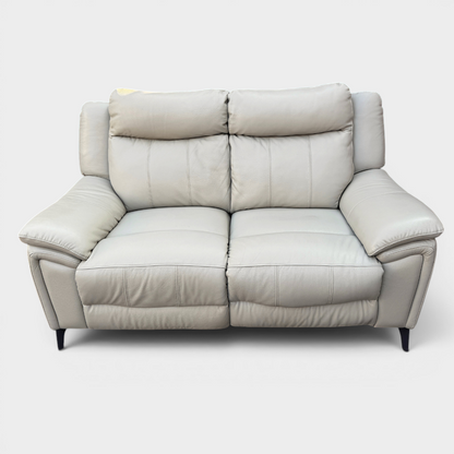 Ex-Display DFS 3+2 Seater Sofa Set - Electric Recliners - Genuine Grey Leather | RRP £3158