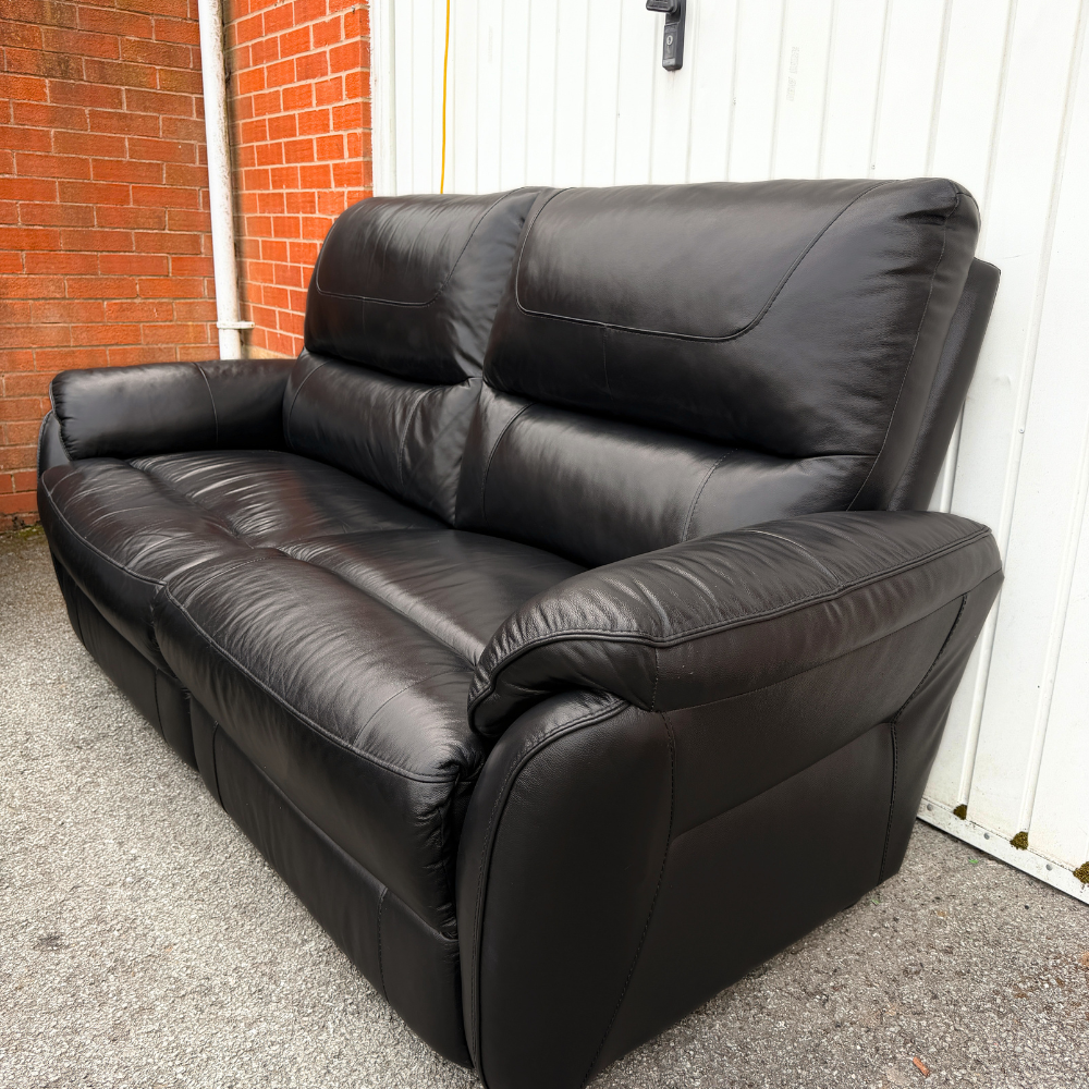 Furniture Village High Back 3 & 2 Seater Sofa Suite & Free Footstool