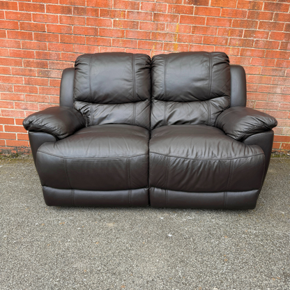 DFS classic 3+2 Seater Sofa Set - Manual Recliners - Genuine Brown Leather