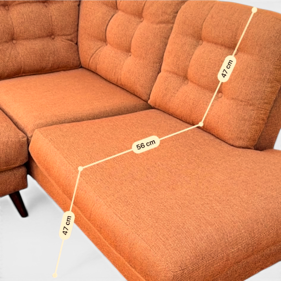 Ex-Display DFS Corner Sofa - Spice Camden Weave Fabric | RRP £2049