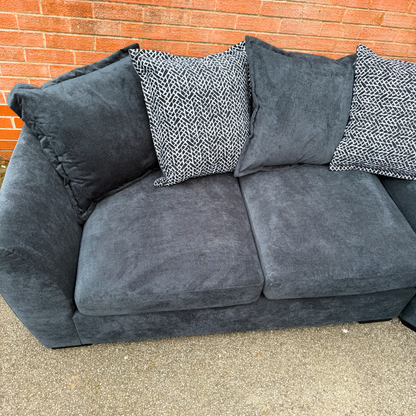 Ex-Display DFS "Loleta" Corner Sofa in Grey Crushed Velvet | RRP £1339