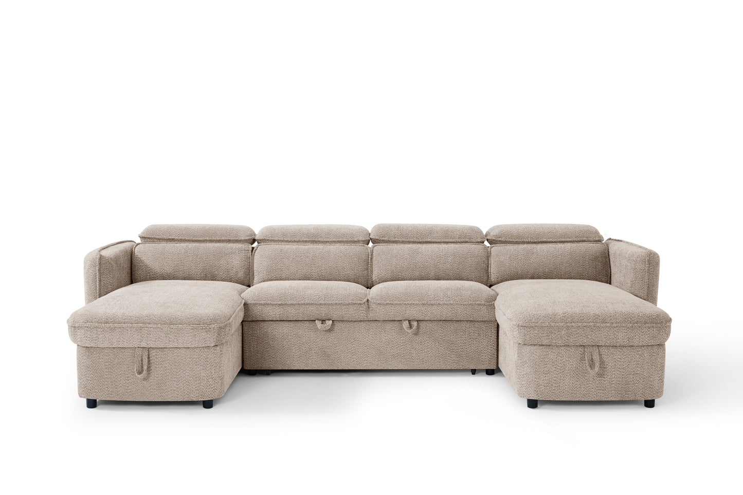 The Luvanto Collection | Beige U Shape Corner Sofabed