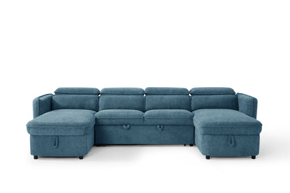The Luvanto Collection | Blue U Shape Corner Sofabed