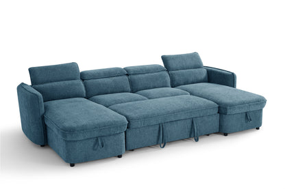 The Luvanto Collection | Blue U Shape Corner Sofabed