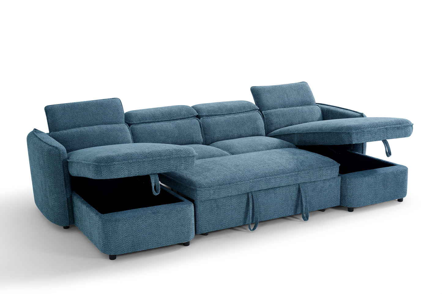 The Luvanto Collection | Blue U Shape Corner Sofabed