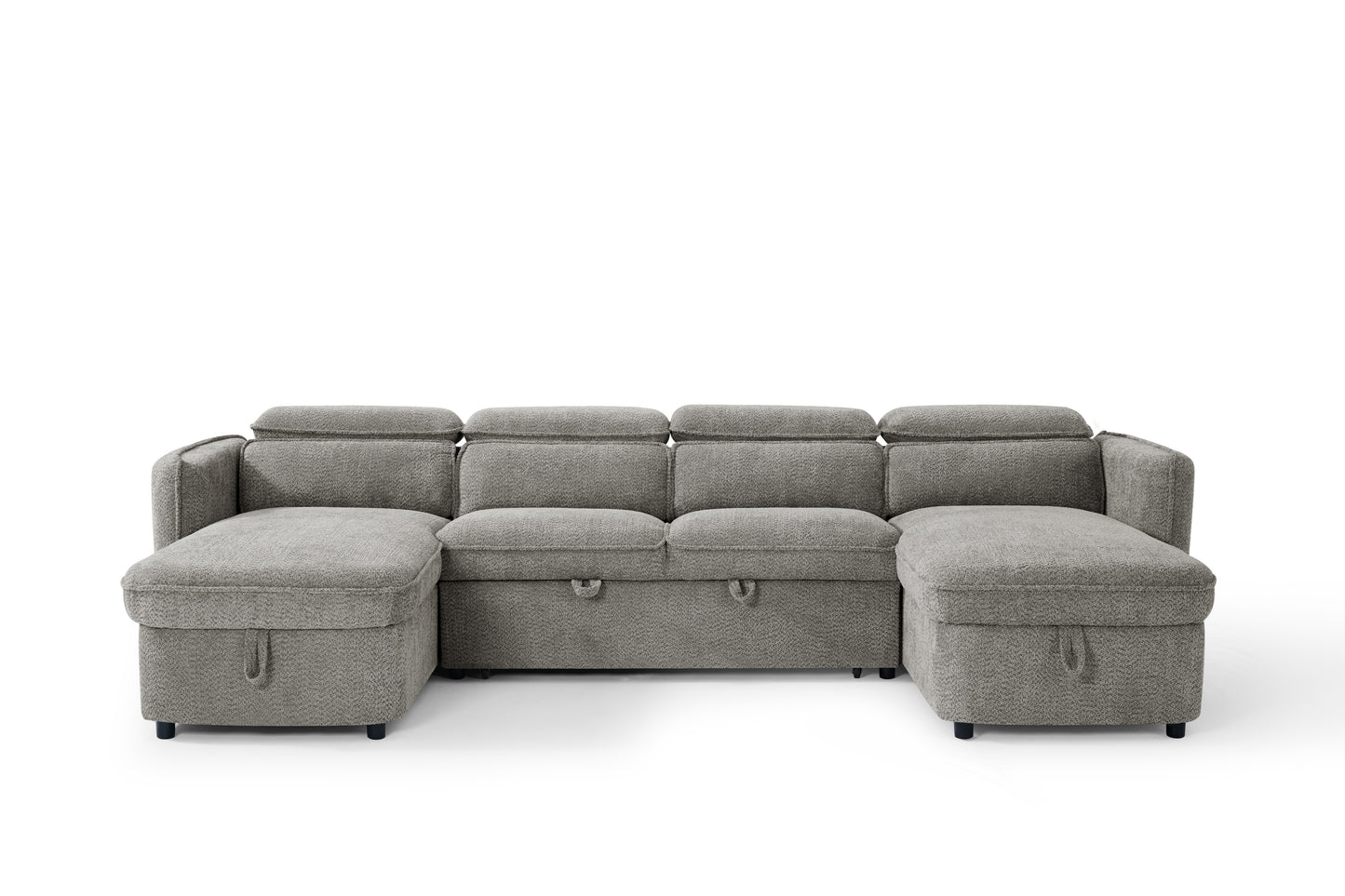 The Luvanto Collection | Grey U Shape Corner Sofabed