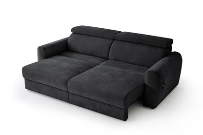 The Verano Sofa | Black 3 Seater Electric Sofabed