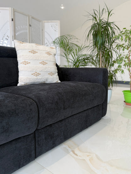 The Verano Sofa | Black 3 Seater Electric Sofabed