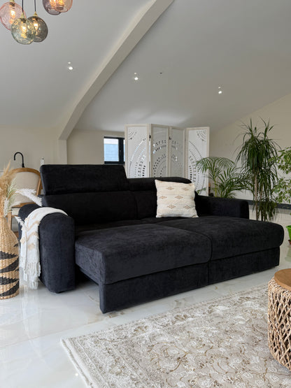 The Verano Sofa | Black 3 Seater Electric Sofabed