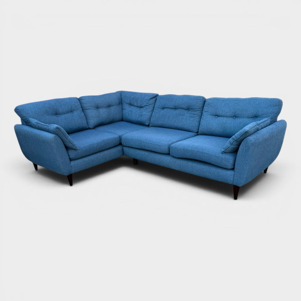 Excellent Condition DFS 5 Seater Corner Sofa-Sky Blue Fabric