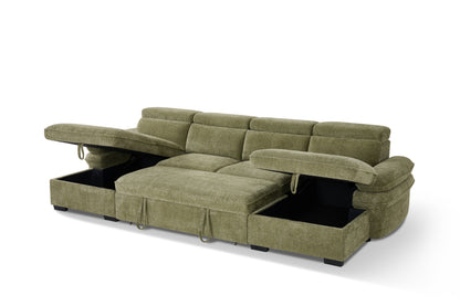 The Ravello Collection | Matcha U Shape Corner Sofabed