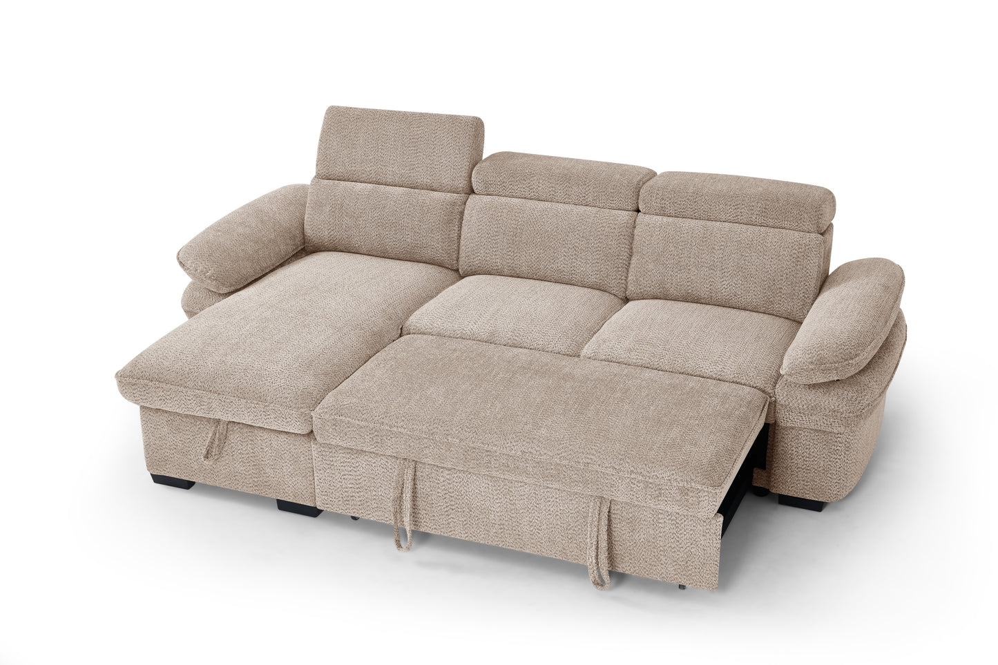 The Ravello Collection | Beige L Shape Corner Sofabed