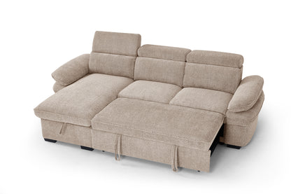 The Ravello Collection | Beige L Shape Corner Sofabed