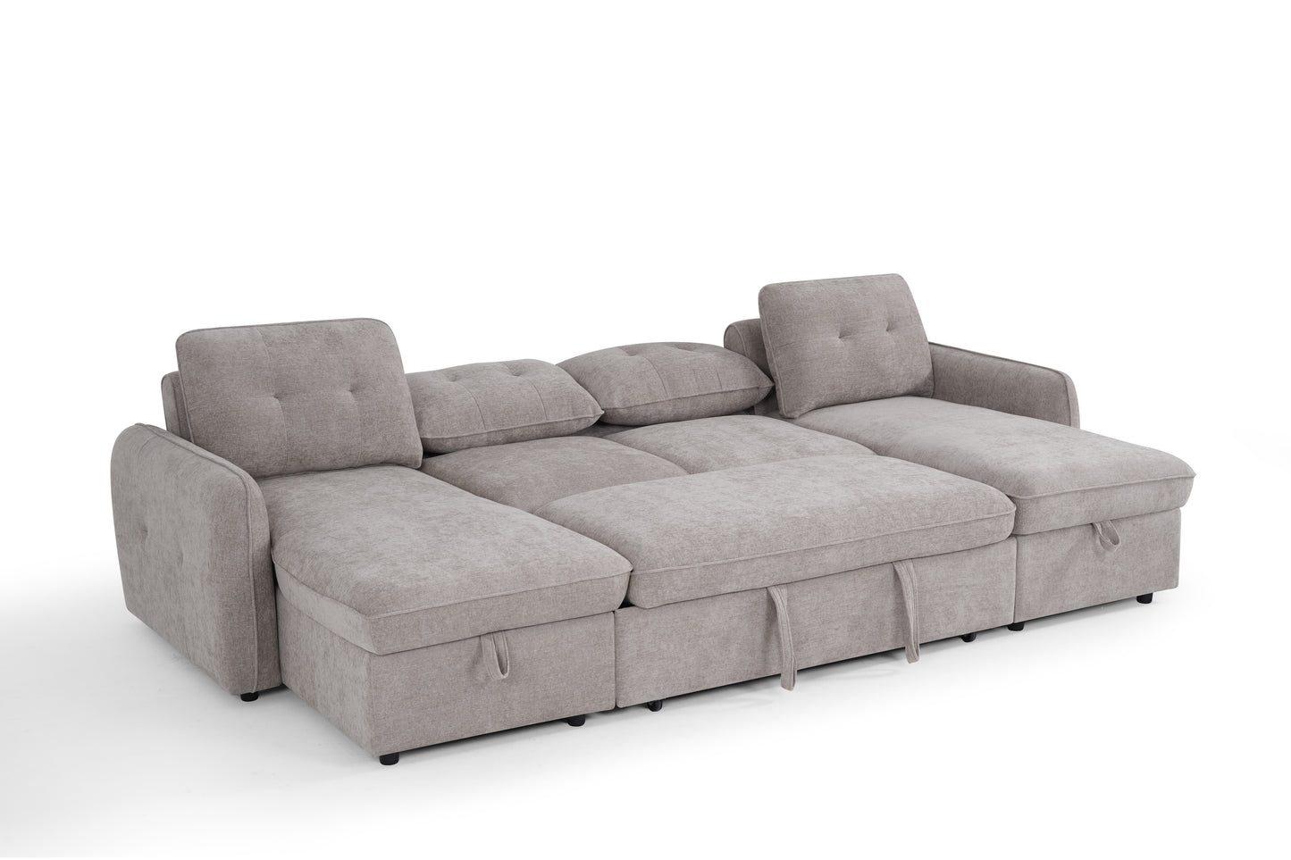 The Alvero Collection | Beige U Shape Corner Sofabed