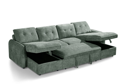 The Alvero Collection | Matcha U Shape Corner Sofabed