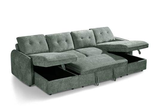 The Alvero Collection | Matcha U Shape Corner Sofabed