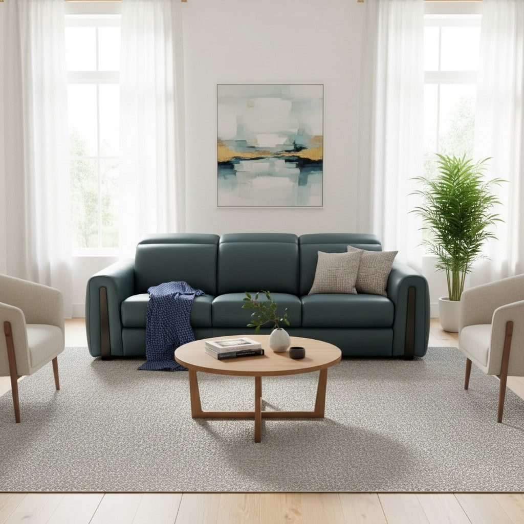 Brand New Sofology Kingsbridge Leather 3 Seater - Free Local Delivery | RRP £2400