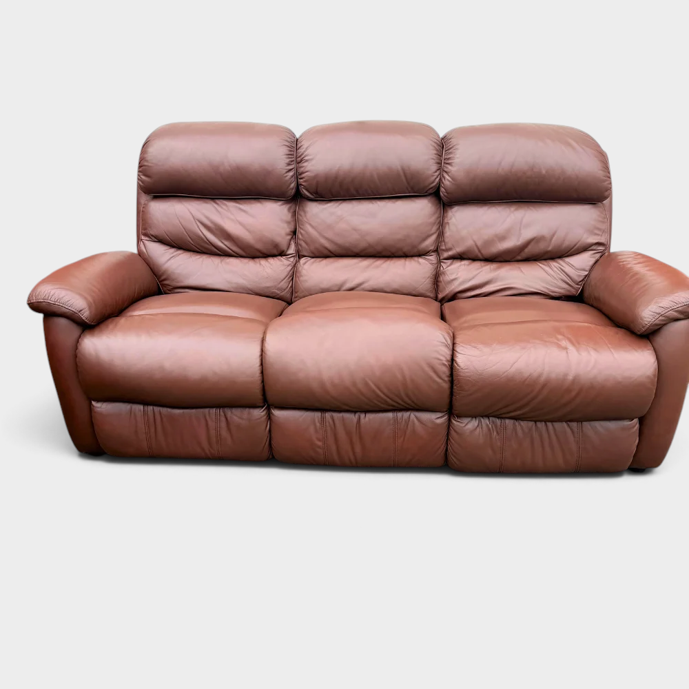 DFS High Back 3+2+1 Seater Sofa Set | Medium Brown Leather