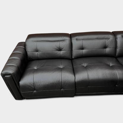 Ex-display SCS Kennedy Corner Sofa- El. Recliner - Black Leather |RRP £2400